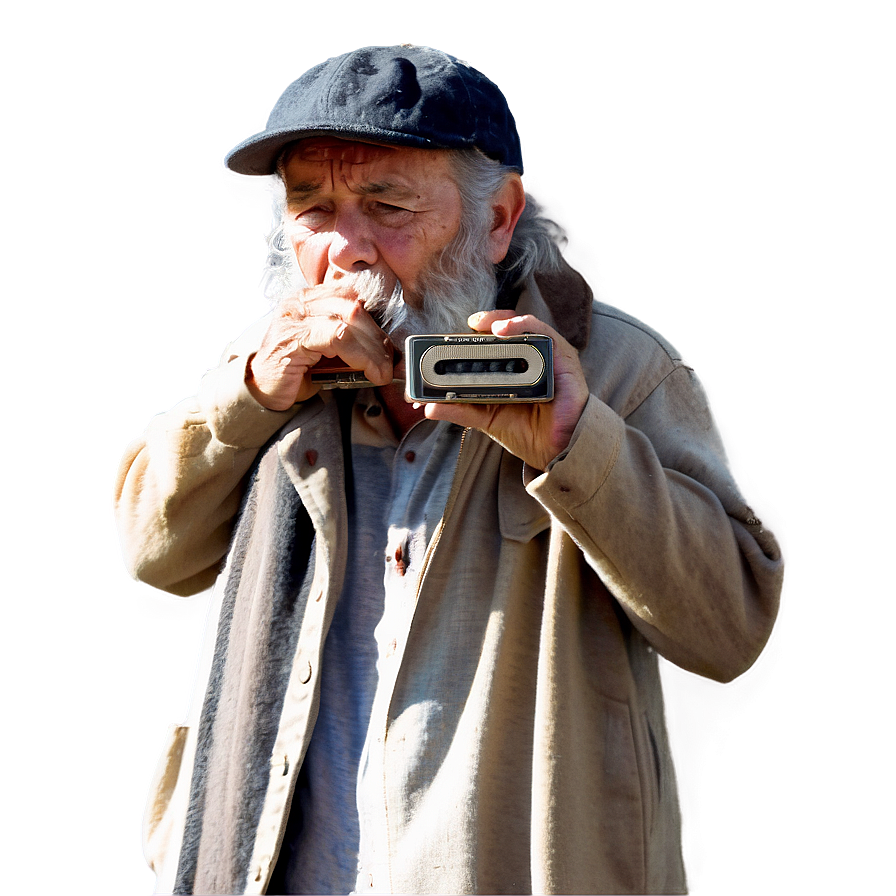 Hobo Playing Harmonica Png 1