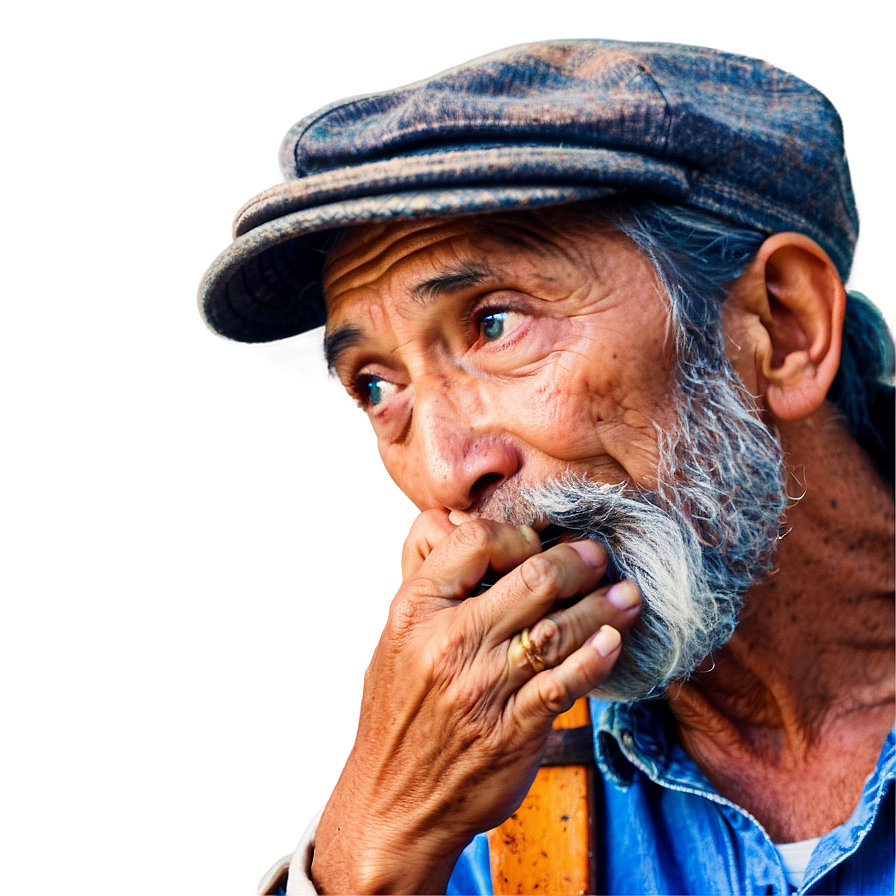 Hobo Playing Harmonica Png Vco62