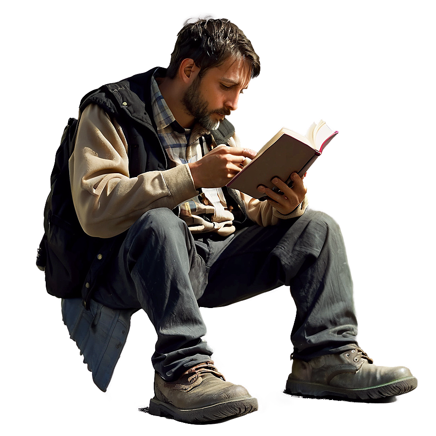 Hobo Reading A Book Png 06242024