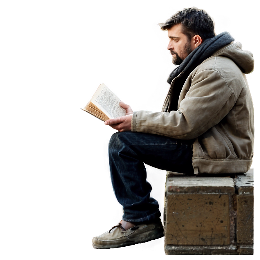 Hobo Reading A Book Png Ctu