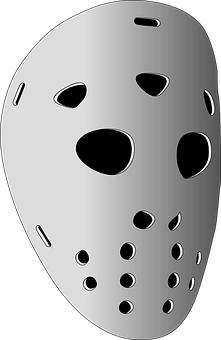 Hockey Goalie Mask Vector PNG with transparent background