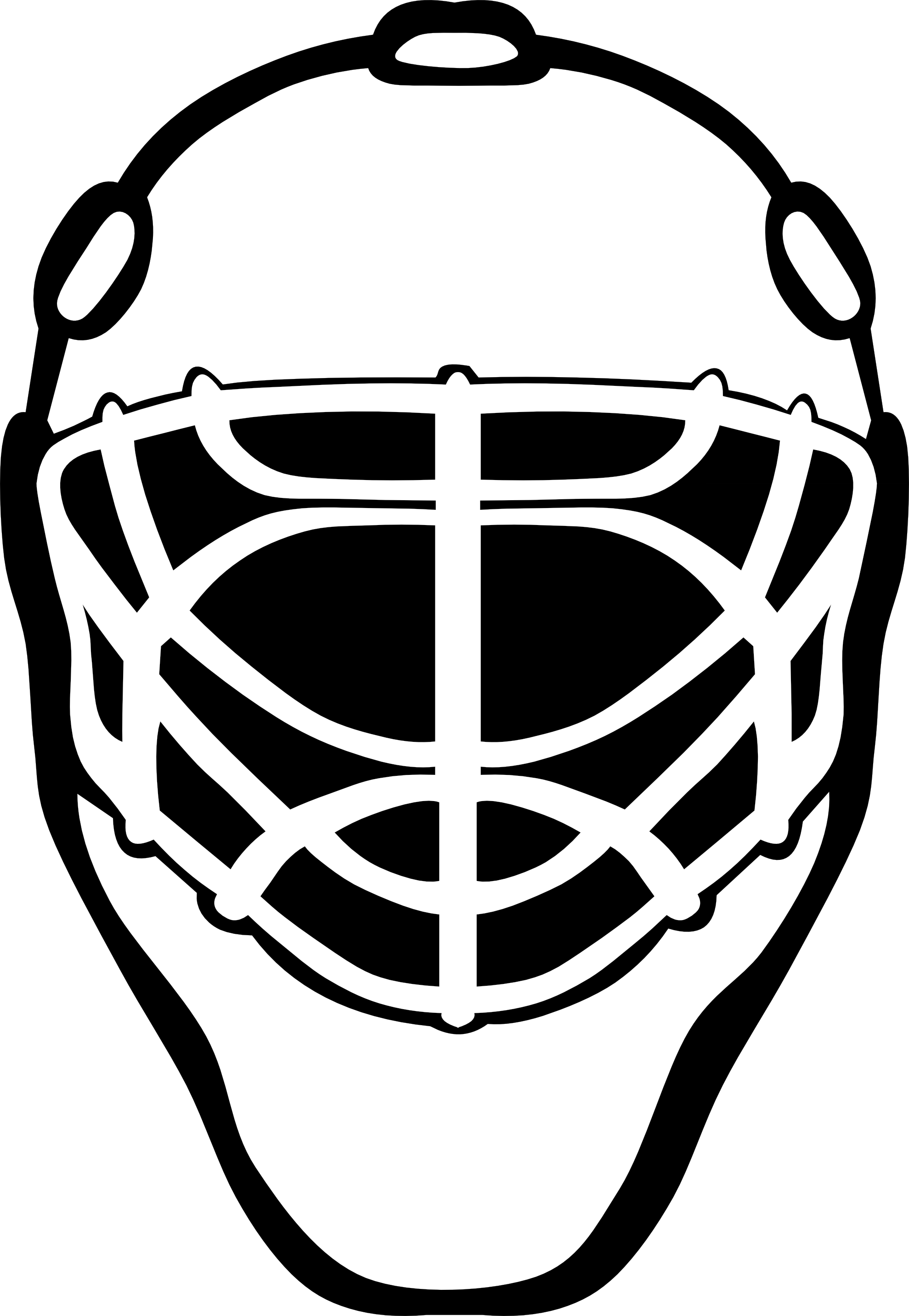Hockey Goalie Mask Vector PNG with transparent background
