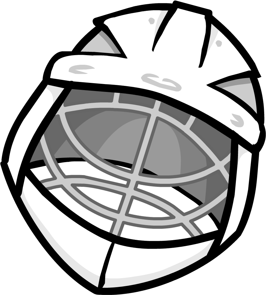 Hockey_ Goalie_ Mask_ Vector PNG with transparent background