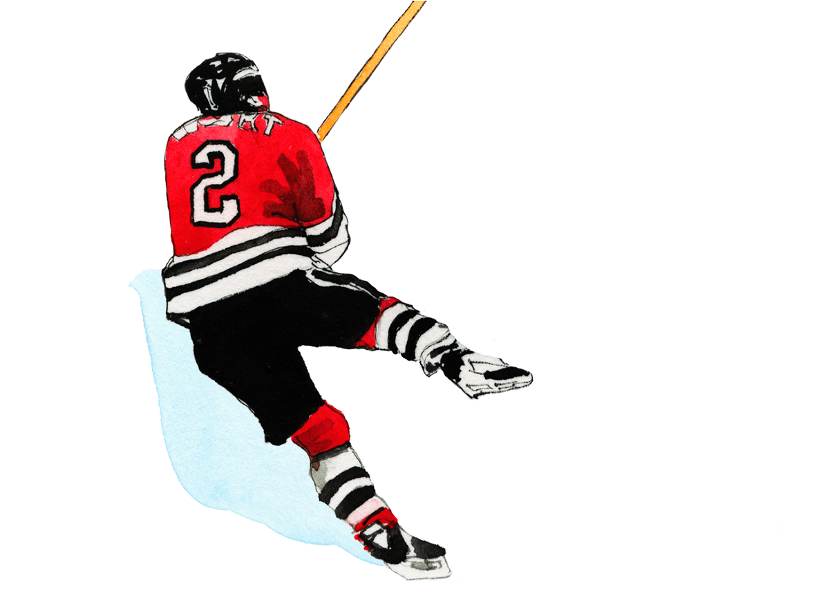 Hockey_ Player_ Action_ Sketch