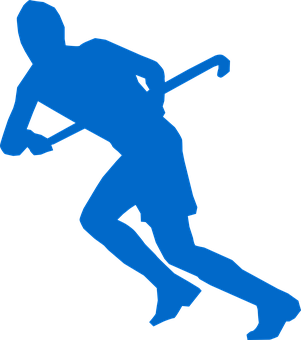 Hockey Player Silhouette PNG with transparent background
