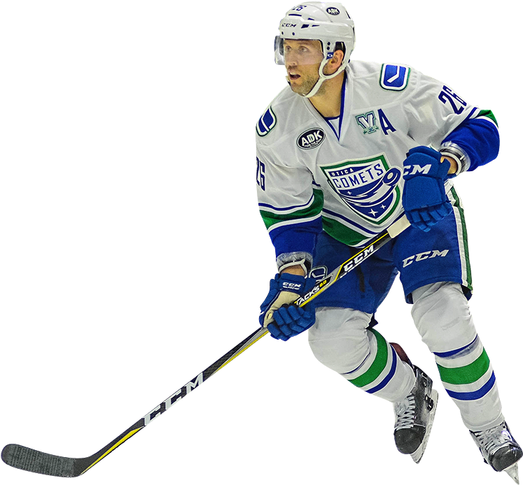 Hockey Playerin Action Utica Comets