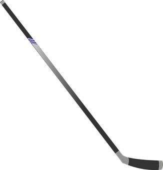 Hockey Stickand Puck Silhouette PNG with transparent background