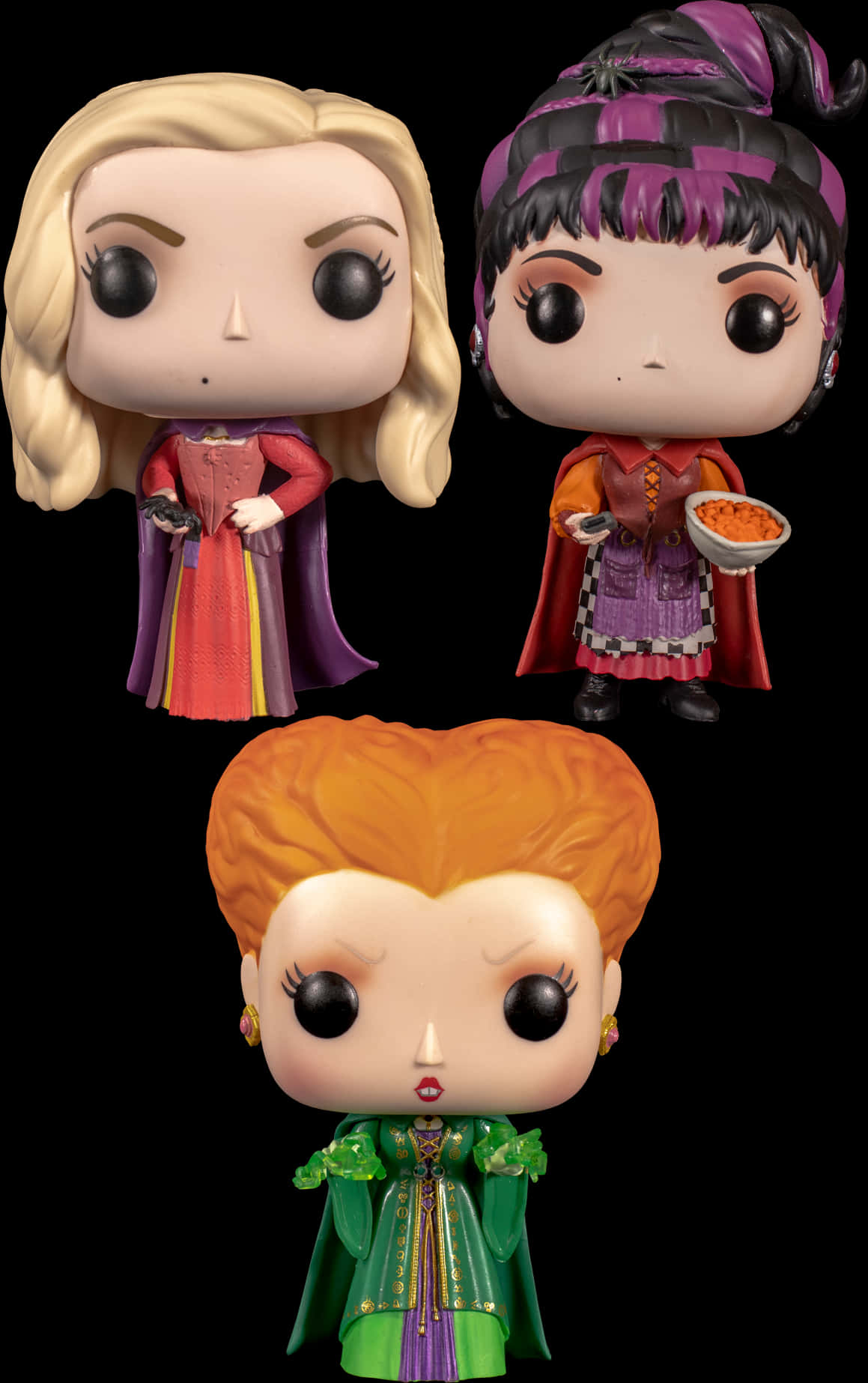 Hocus Pocus Funko Pop Figures PNG with transparent background
