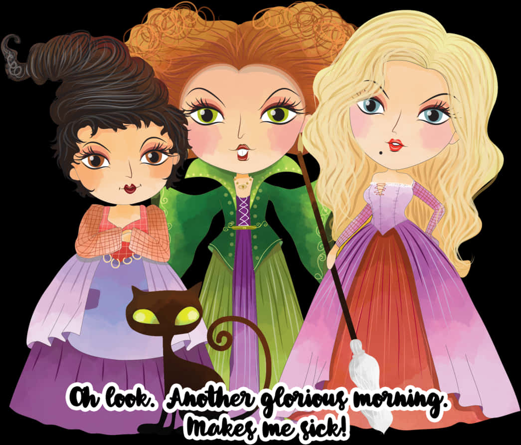 Hocus Pocus Sanderson Sisters Cartoon