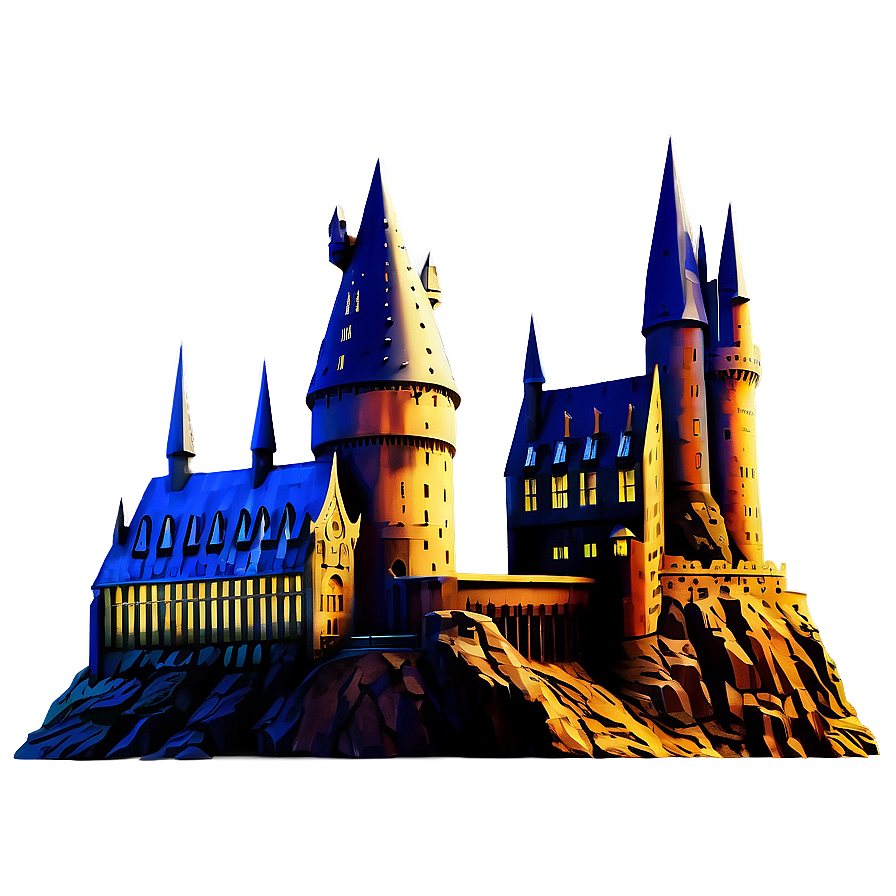 Hogwarts Castle Silhouette PNG ged59 PNG with transparent background