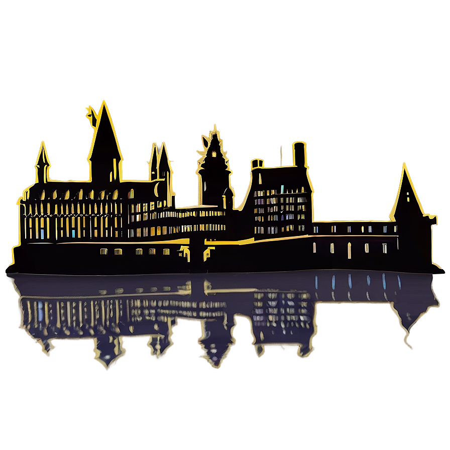 Hogwarts Castle Silhouette PNG rah20 PNG with transparent background