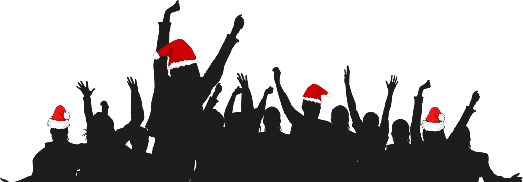 Holiday Cheer Crowd Silhouette.png PNG with transparent background