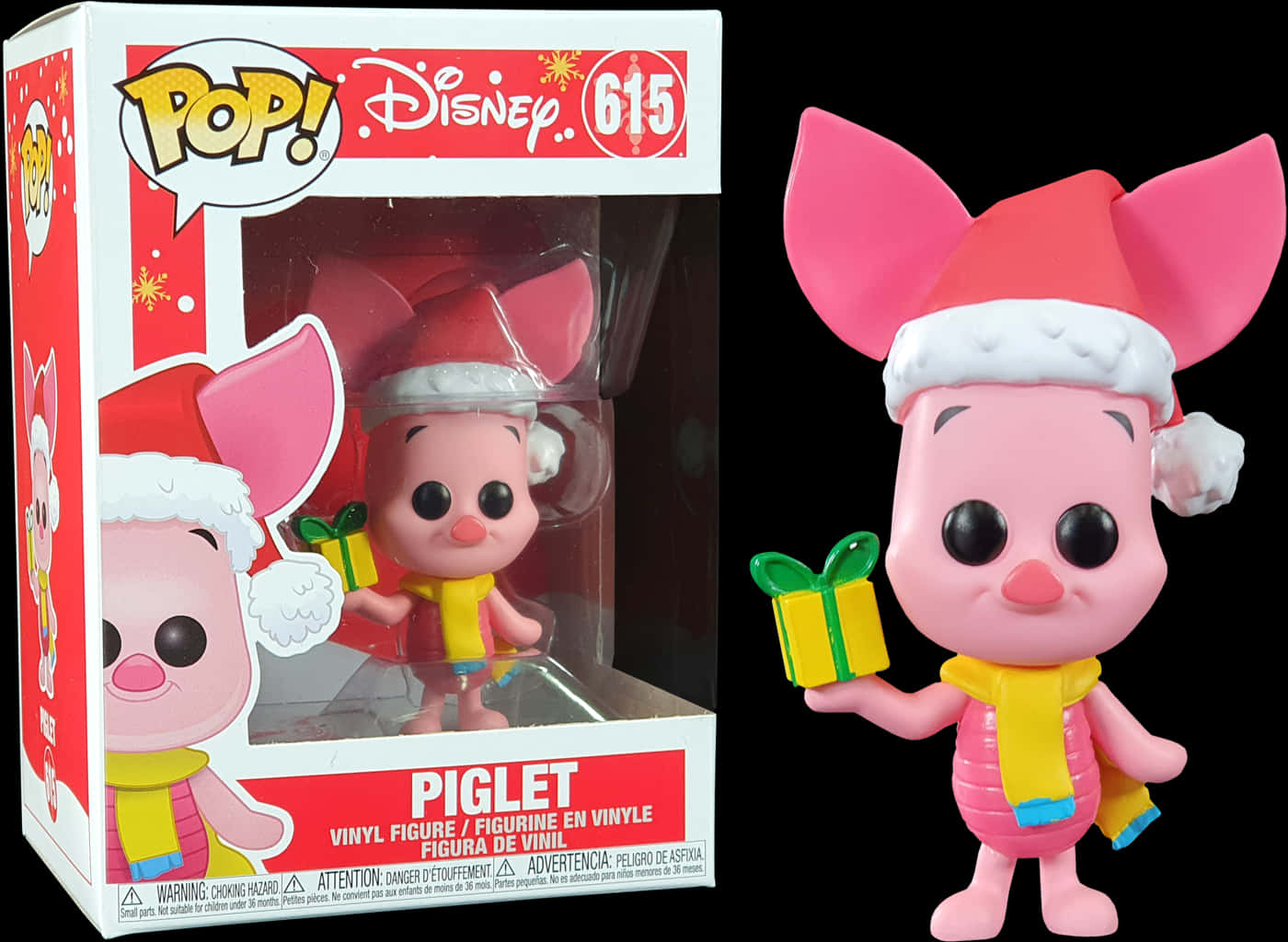 Holiday Piglet Funko Pop Figure PNG with transparent background