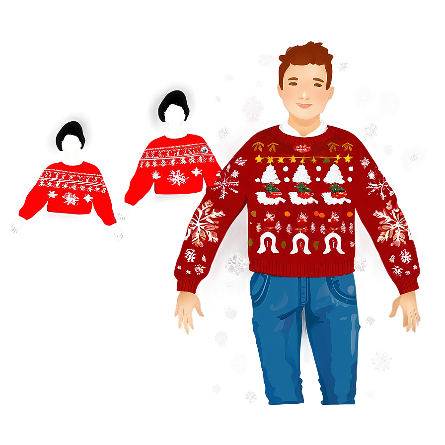 Holiday-themed Ugly Sweater Png 58