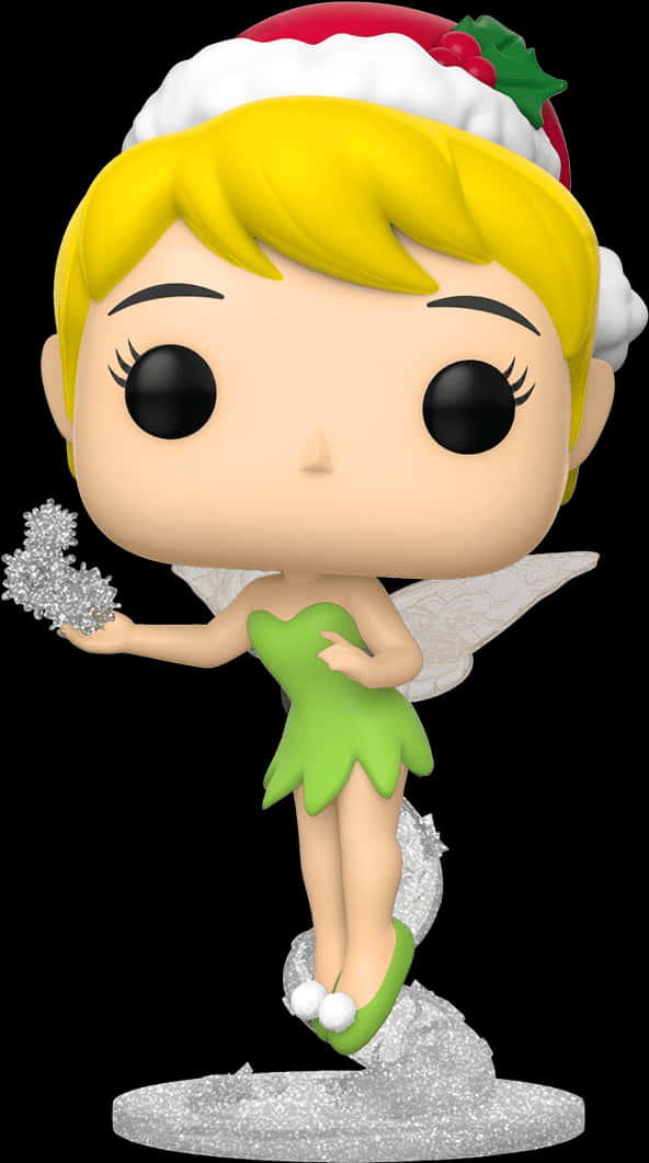Holiday Tinkerbell Figurine PNG with transparent background