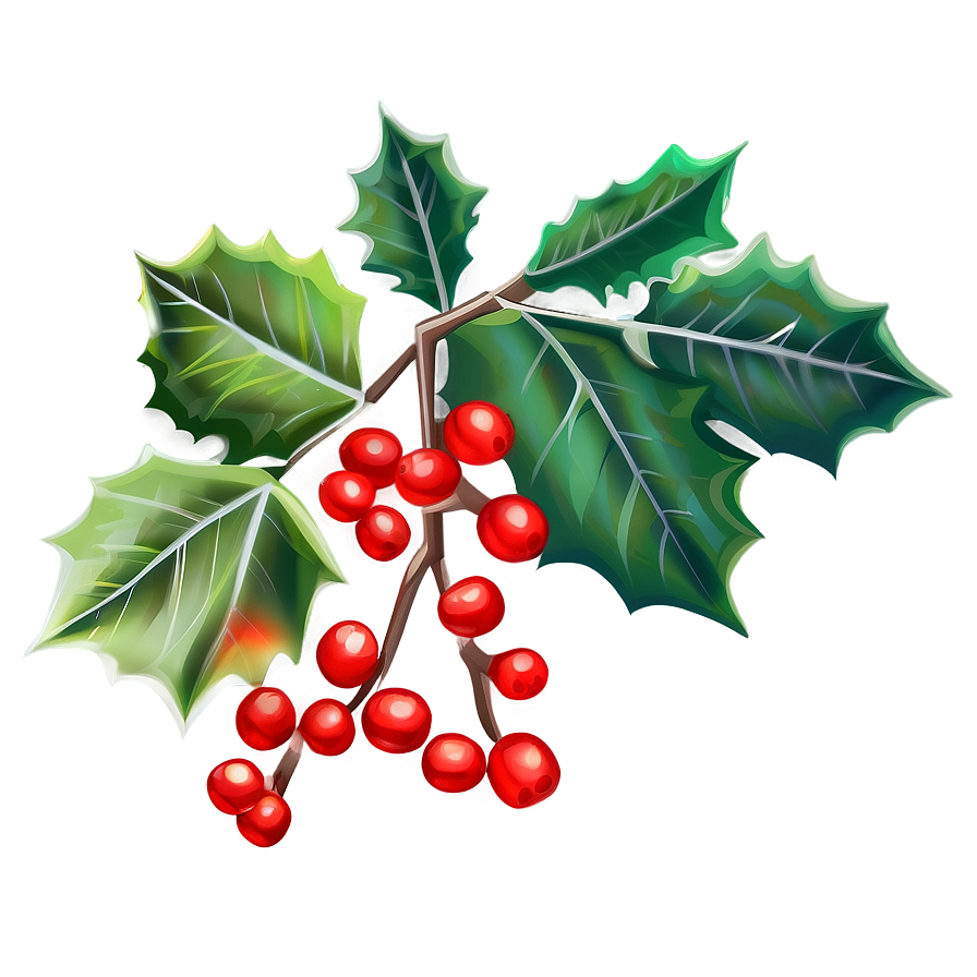 Holly and Ivy PNG 18 PNG image with a transparent background, free high-resolution download