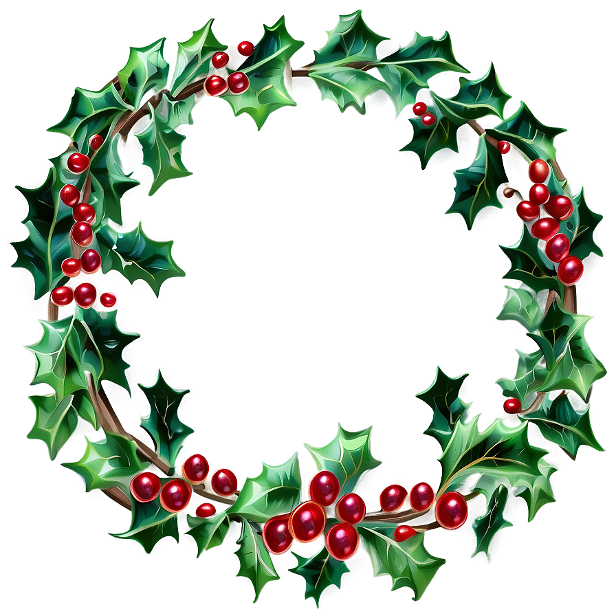 Holly Berry Wreath PNG 21 PNG image with a transparent background, free high-resolution download