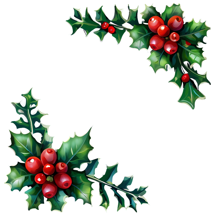 Holly Border PNG kmf88 PNG image with a transparent background, free high-resolution download