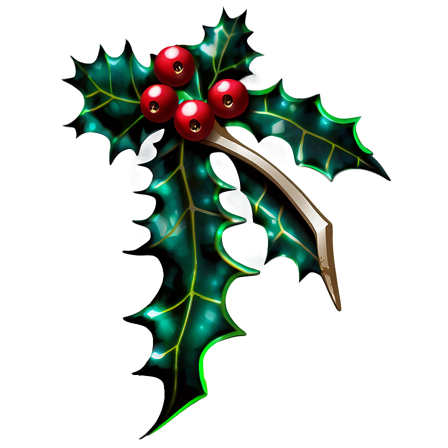 Holly Sprig PNG bnk2 PNG image with a transparent background, free high-resolution download
