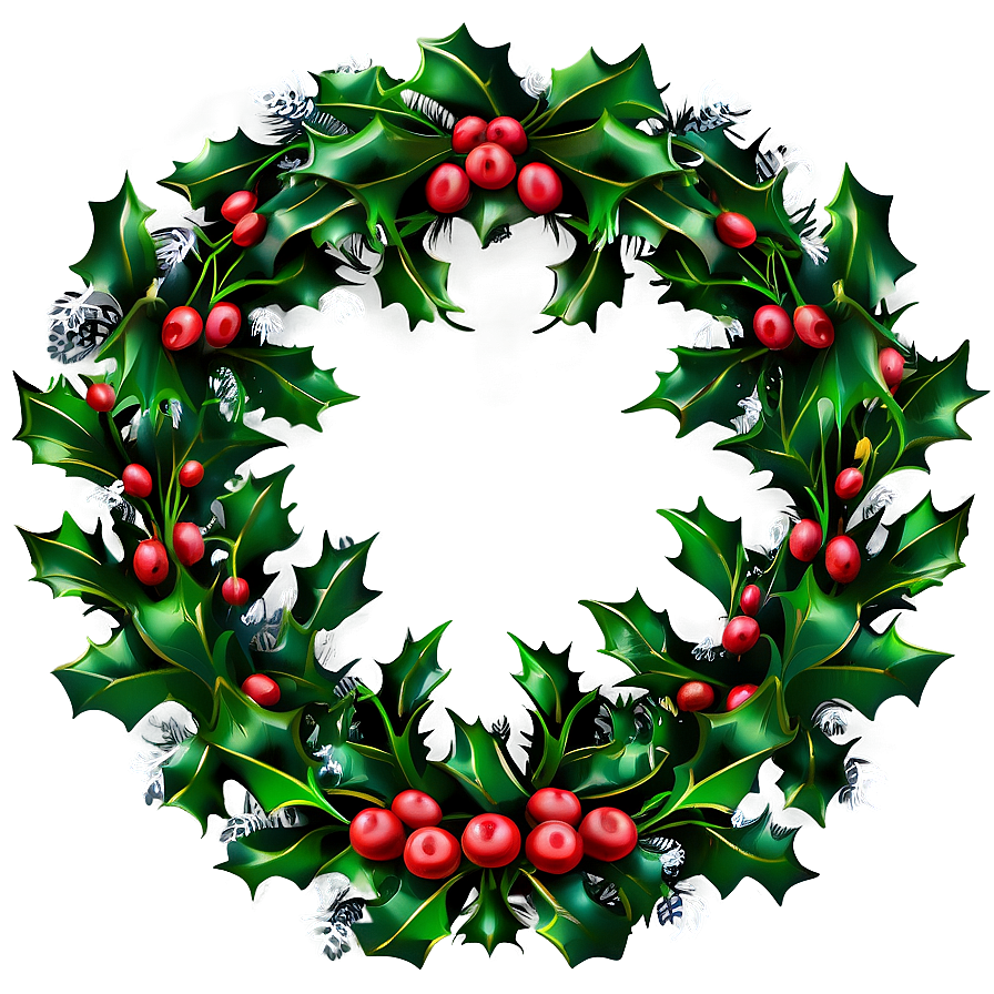Holly Wreath PNG 05252024 PNG image with a transparent background, free high-resolution download