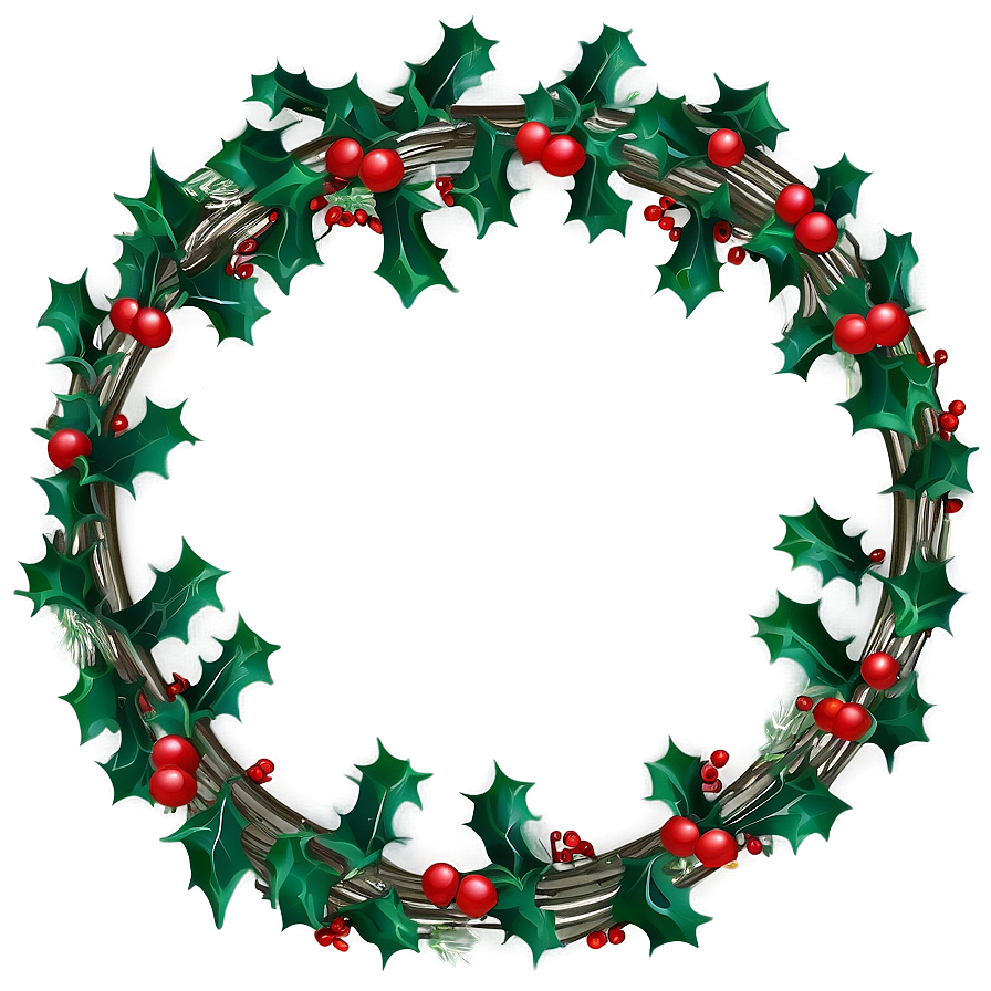 Holly Wreath PNG 24 PNG image with a transparent background, free high-resolution download