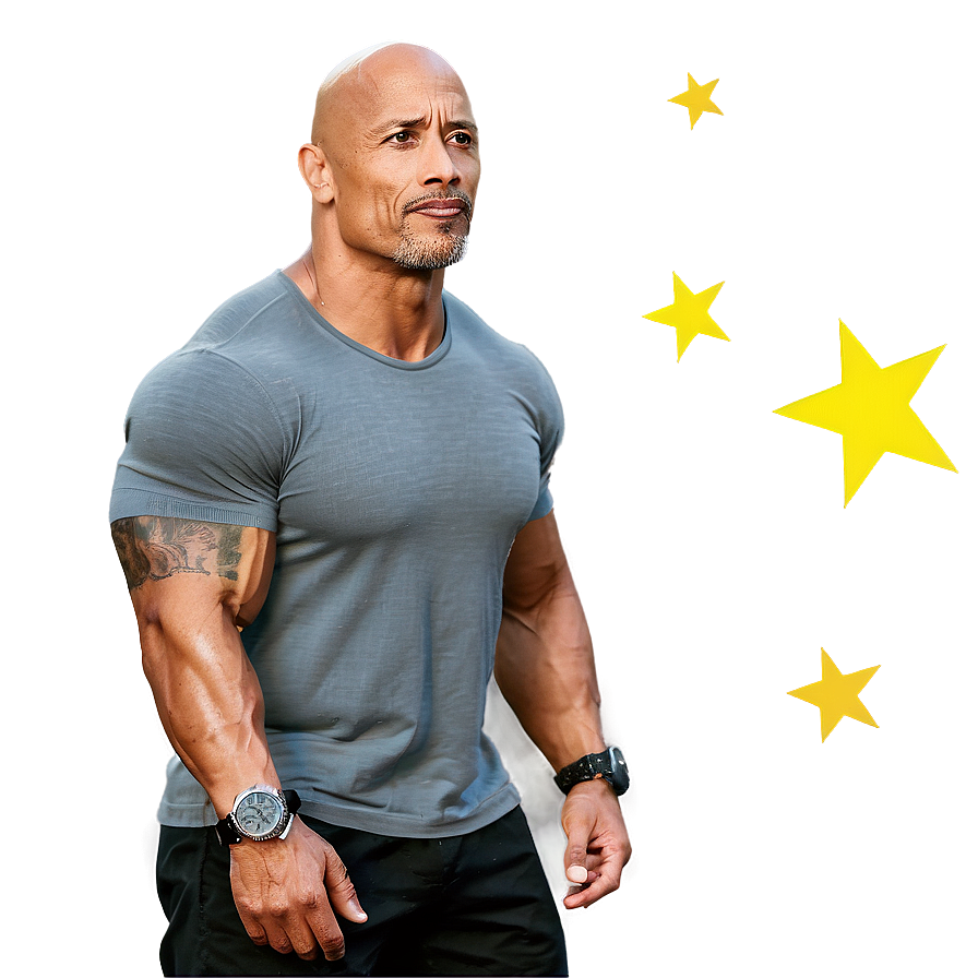 Hollywood Star The Rock Png 05232024