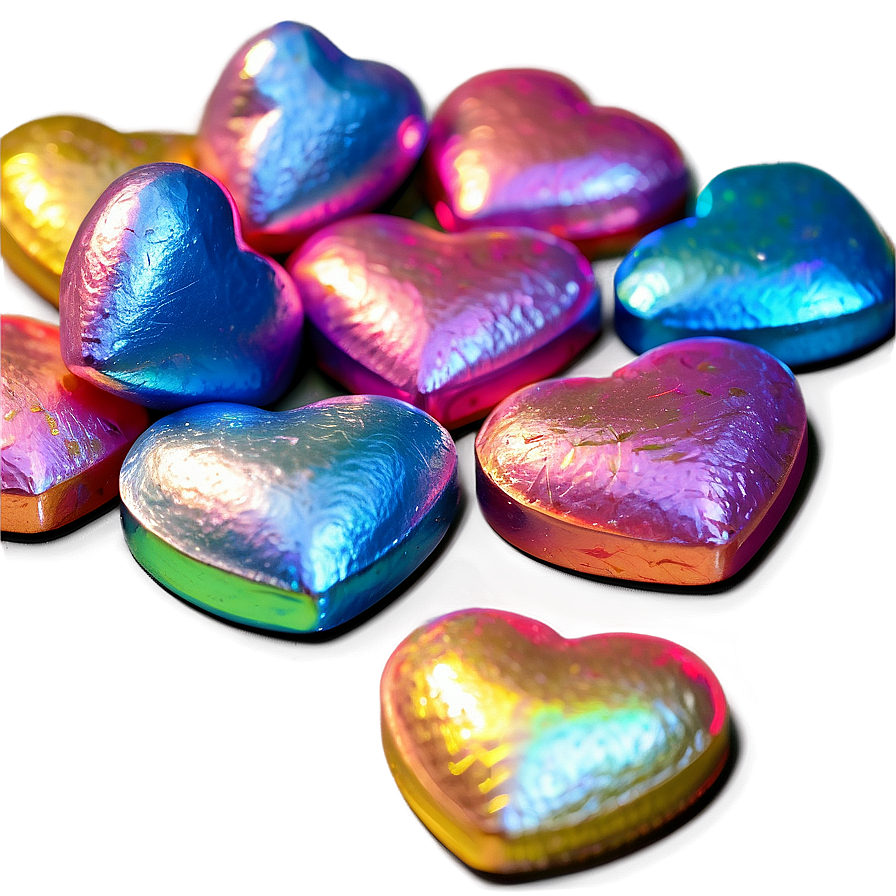 Holographic Candy Hearts Png Qho