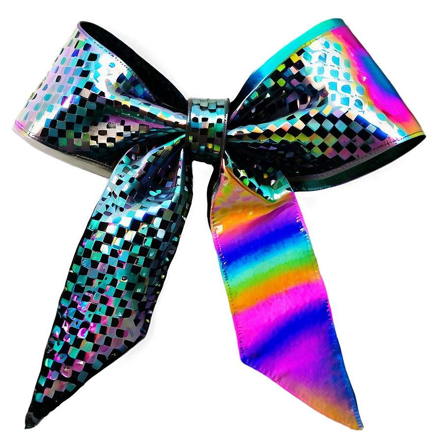 Holographic Cheer Bow PNG jcp11 PNG image with a transparent background, free high-resolution download