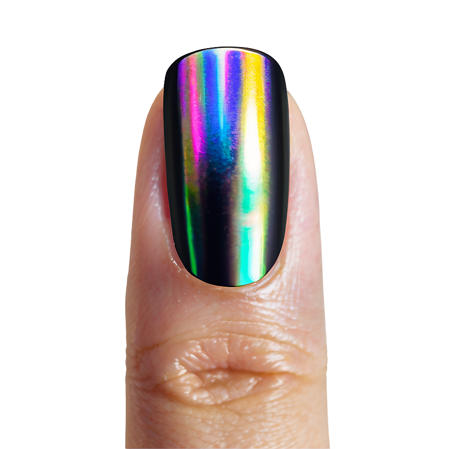 Holographic Single Acrylic Nail Png Ten