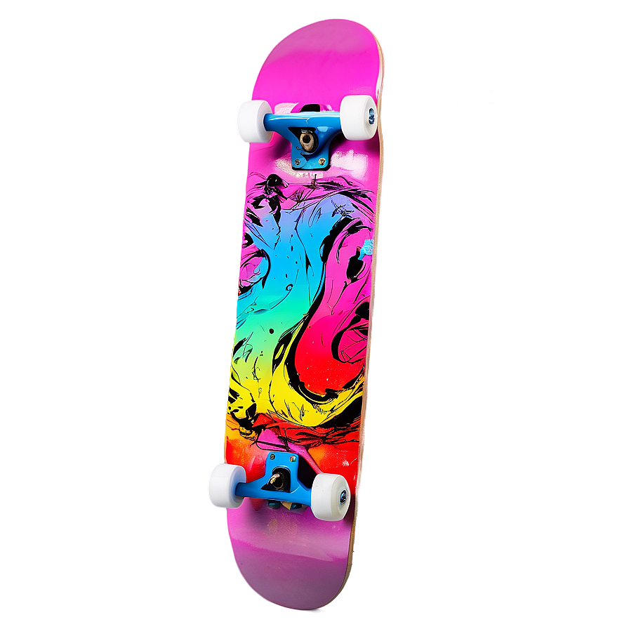 Holographic Skateboard Deck Sketch Png Oca