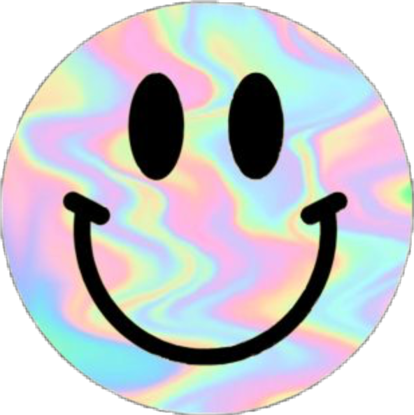 #emoji #holographic #tumblr #tornasol #freetoedit #tumblrarts - Smiling Face Black And White, HD Png Download PNG with transparent background
