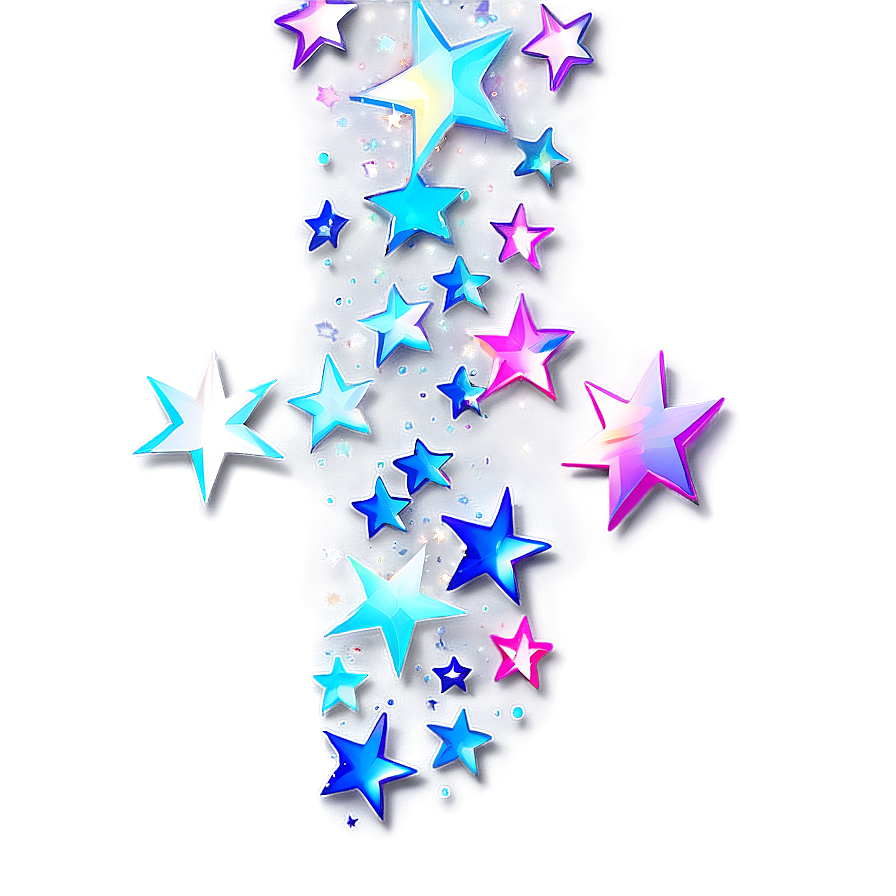 Holographic Stars Transparent Png 05252024