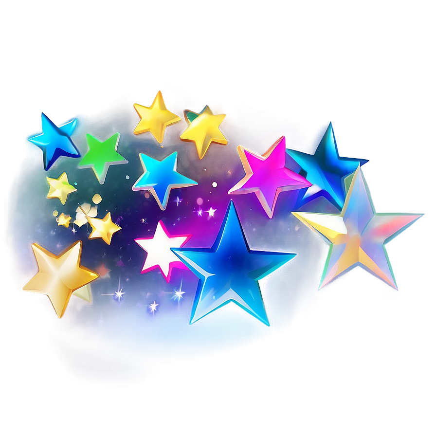 Holographic Stars Transparent Png Vkw2