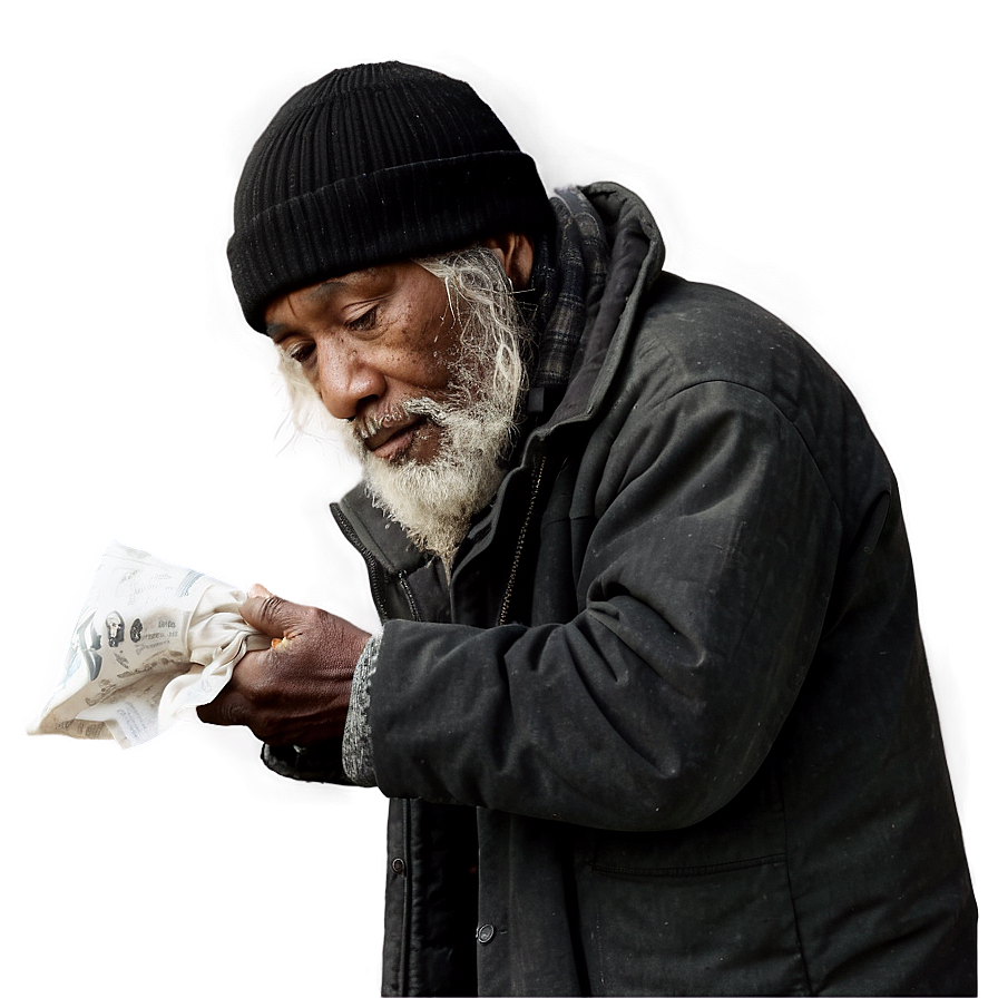 Homeless Man Black And White Png Sge22