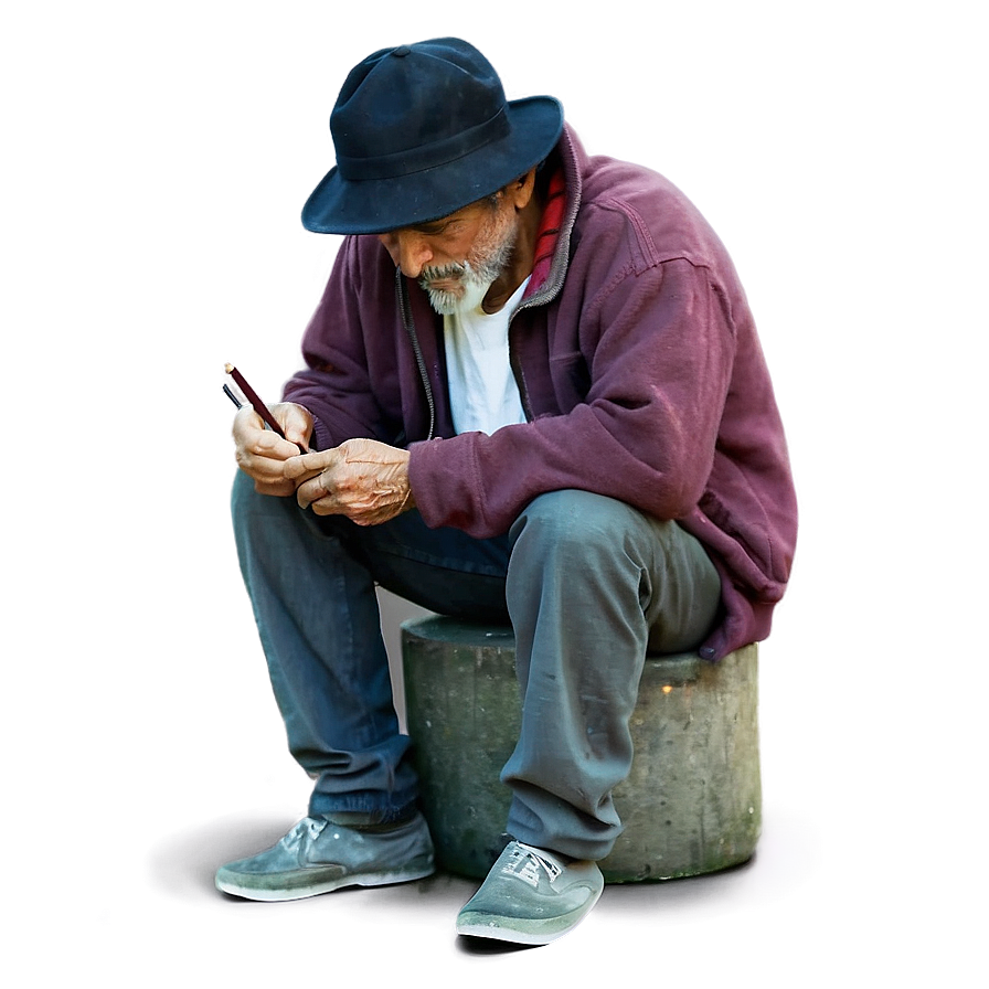 Homeless Man Drawing Png 88