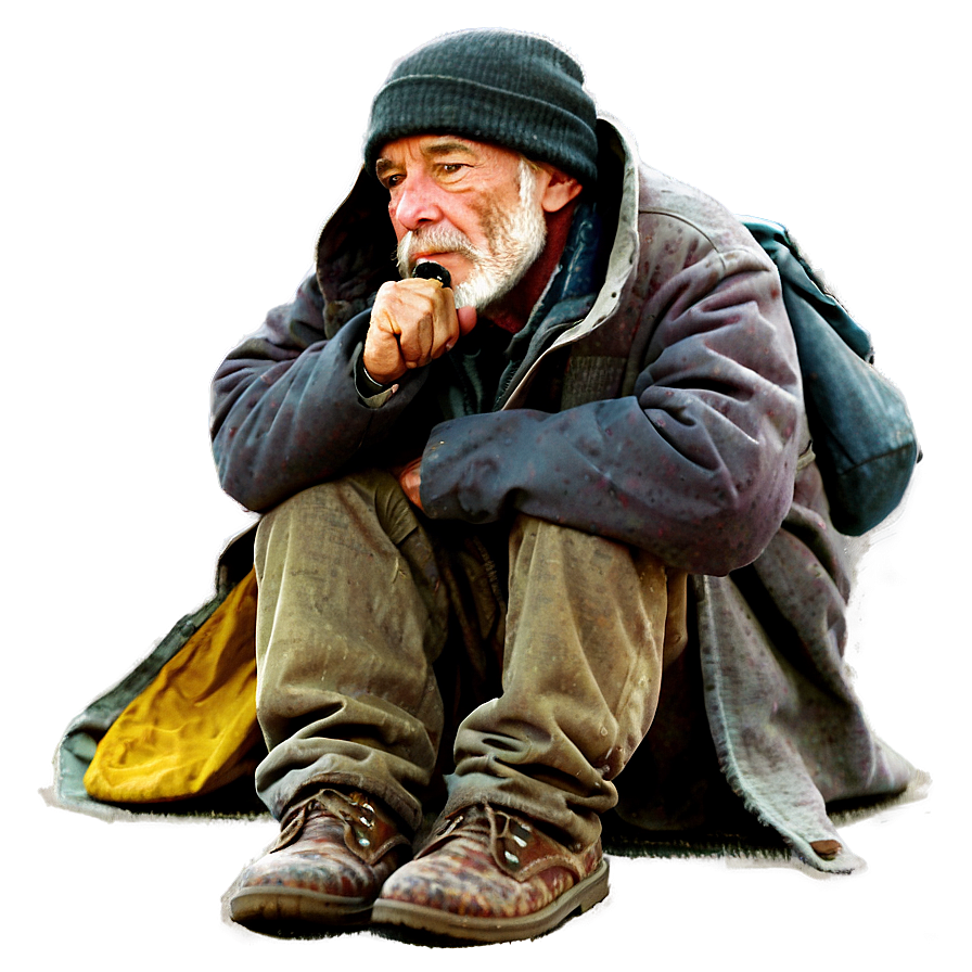 Homeless Man Illustration Png 06132024