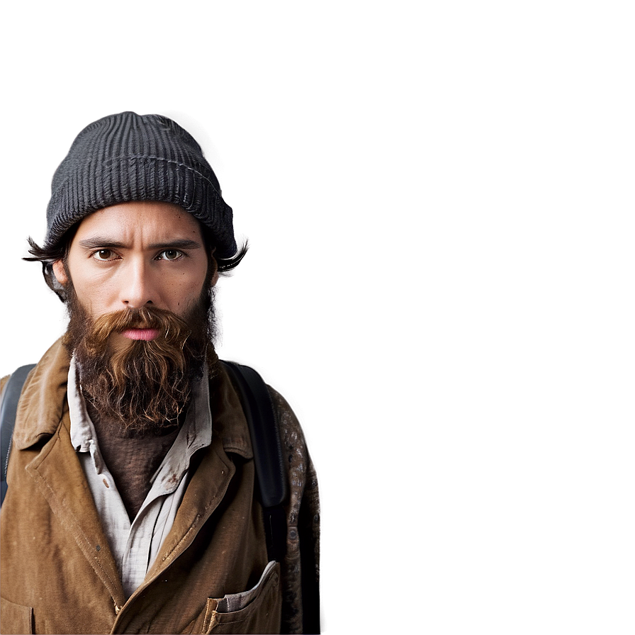 Homeless Man With Beard Png Wgq