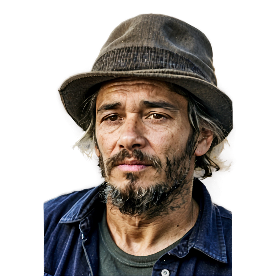 Homeless Man With Hat Png Yia