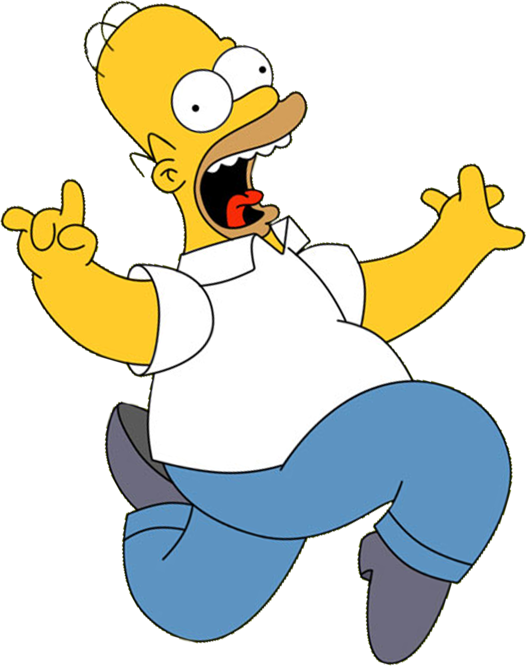 Homer Marge Bart Lisa - Homer Simpson Running Png, Transparent Png PNG with transparent background