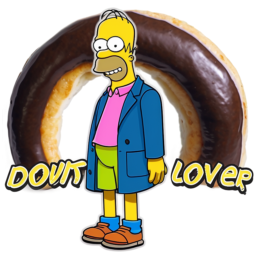 Homer Simpson Donut Lover PNG 80 PNG with transparent background