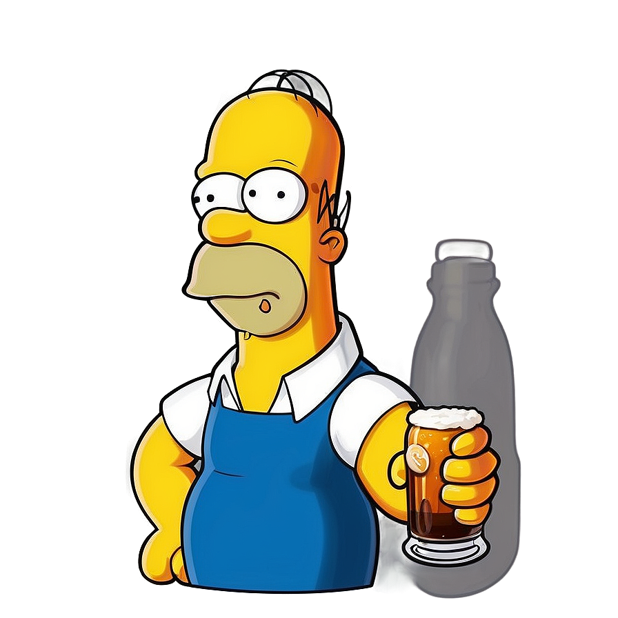 Homer Simpson Duff Beer PNG sqd95 PNG with transparent background