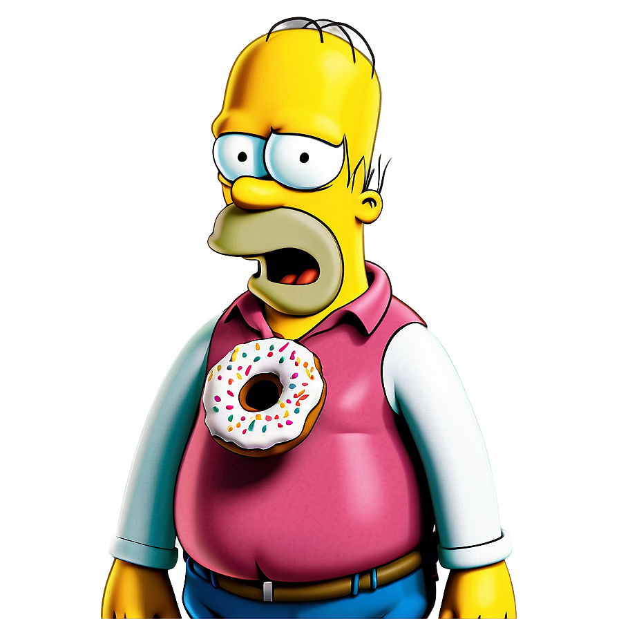 Homer Simpson Eating Donut Png 91