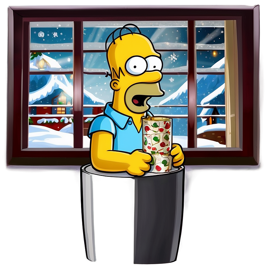 Homer Simpson Festive Moments Png 12