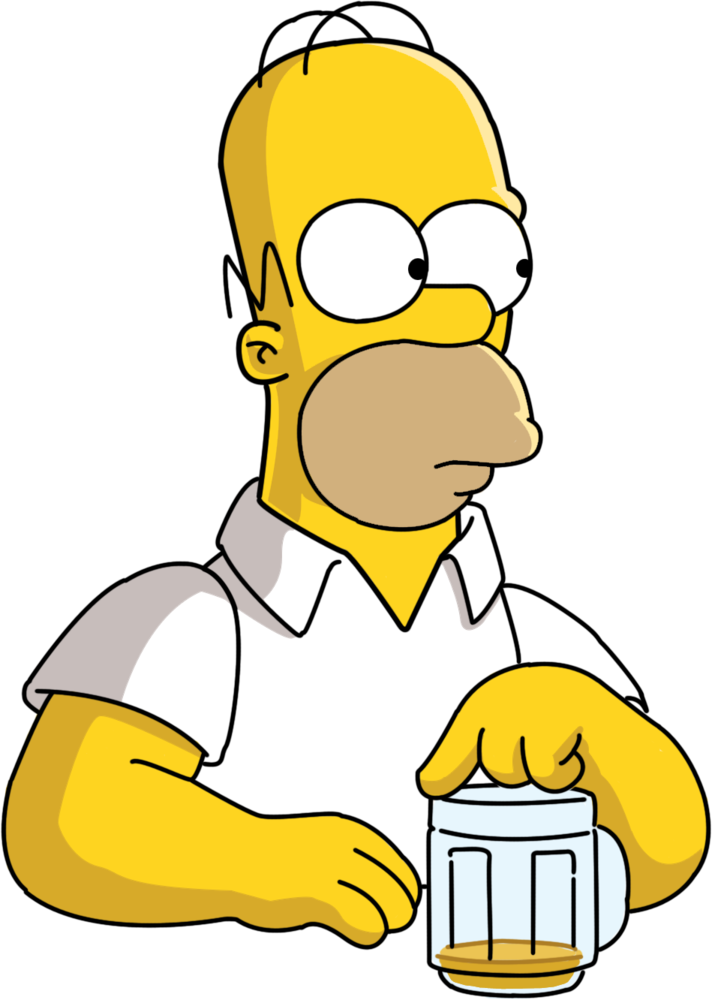 Homer Simpson Holding Beer Mug