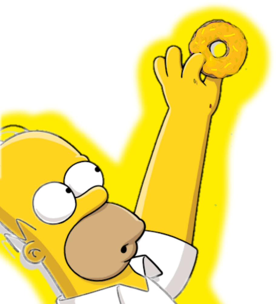 Homer Simpson Holding Donut