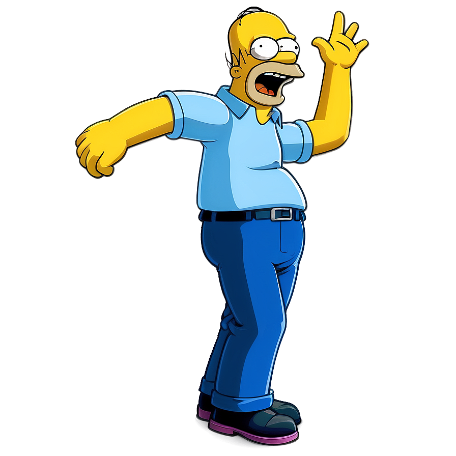 Homer Simpson Joyful Dance Png 05212024