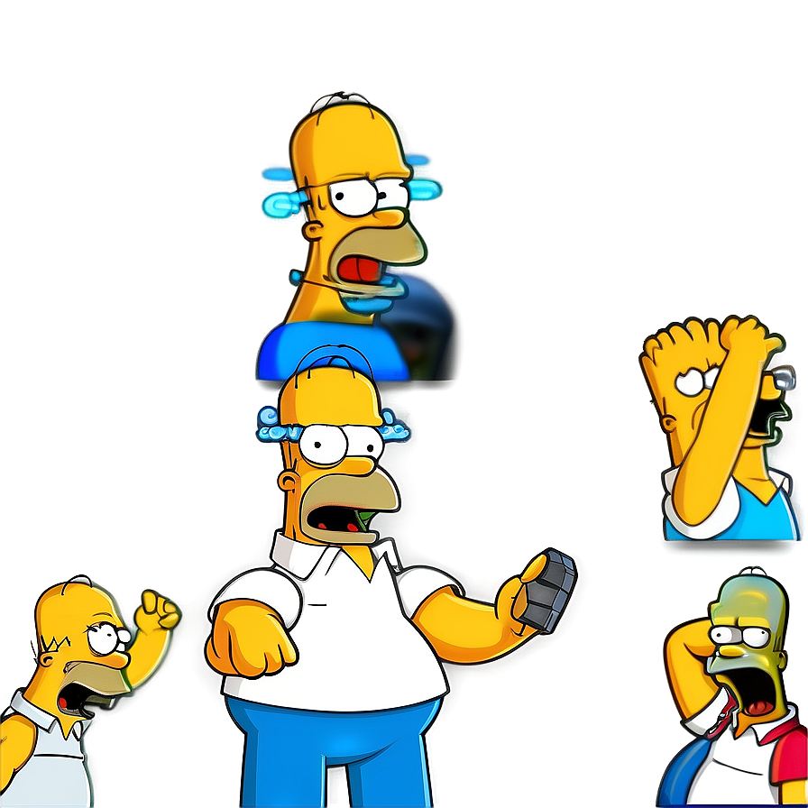 Homer Simpson Silly Faces Collection Png Est