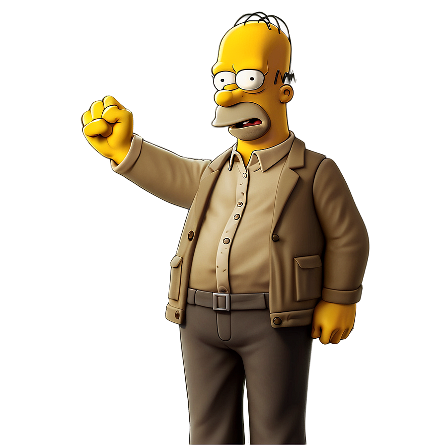 Homer Simpson Victory Pose Png 05212024