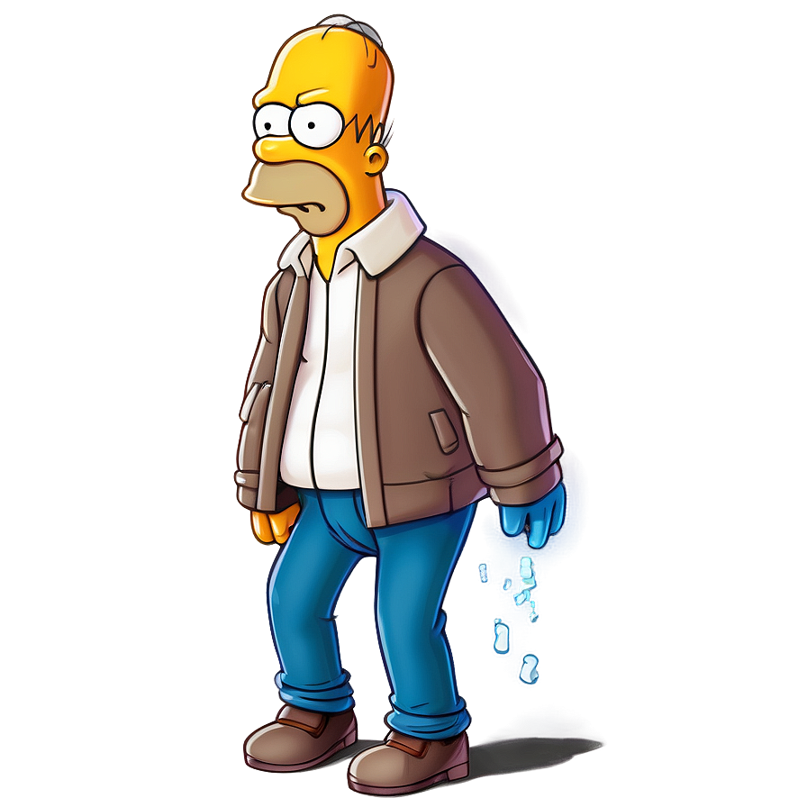 Homer Simpson Winter Cold Png Rpe81