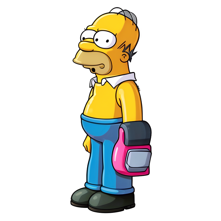 Homer Simpson Yellow Cartoon PNG 05212024 PNG with transparent background